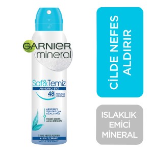 Garnier Mineral Saf&Temiz Kadın Deodorant 150 Ml - Thumbnail