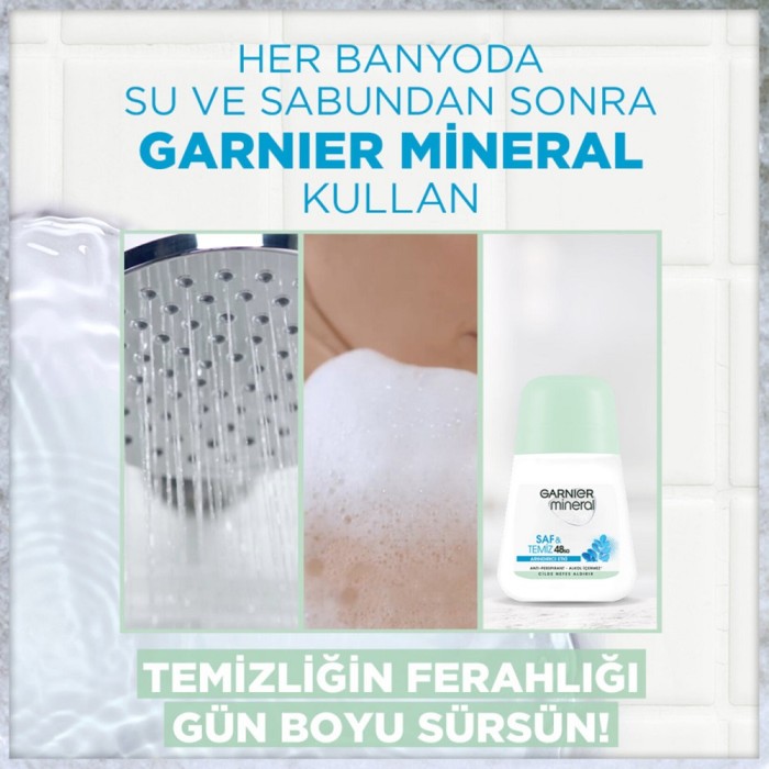 Garnier Mineral Saf&Temiz Kadın Roll-On 50 Ml