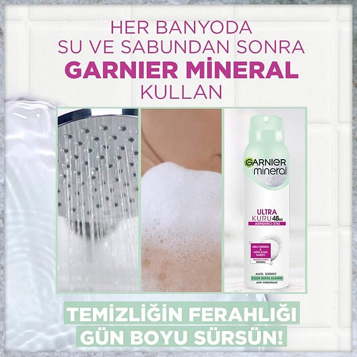 Garnier Mineral Ultra Kuru Kadın Deodorant 150 Ml - 3