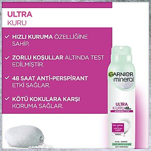 Garnier Mineral Ultra Kuru Kadın Deodorant 150 Ml - 2