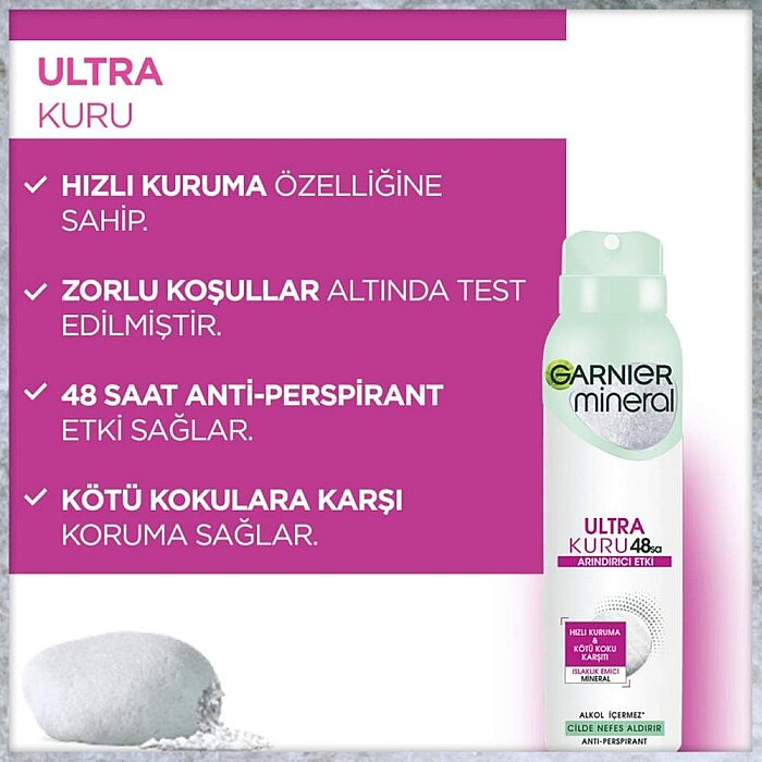 Garnier Mineral Ultra Kuru Kadın Deodorant 150 Ml - 2