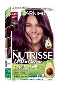 Garnier Saç Boyası - Garnier Nutrisse Ultra Creme 4.26 Patlıcan Moru