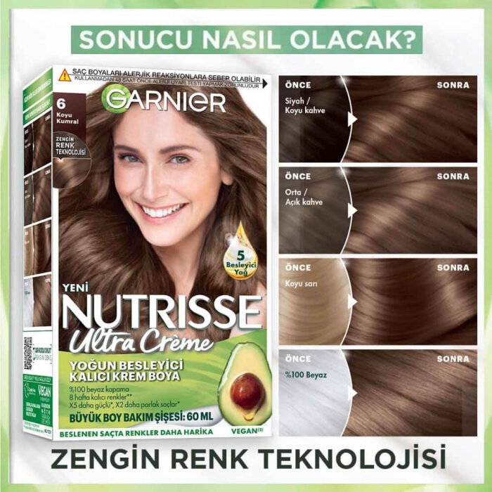 Garnier Nutrisse Ultra Creme 6 Koyu Kumral - 3