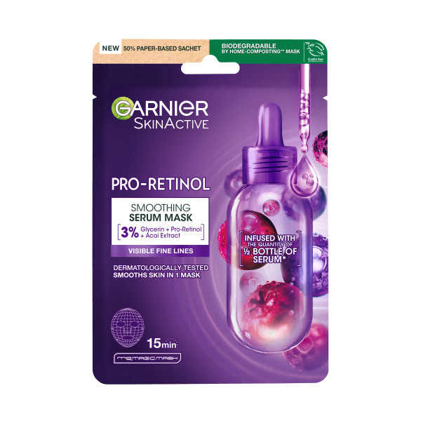 Garnier Pro-Retinol Smoothing Serum Maske 22 Gr