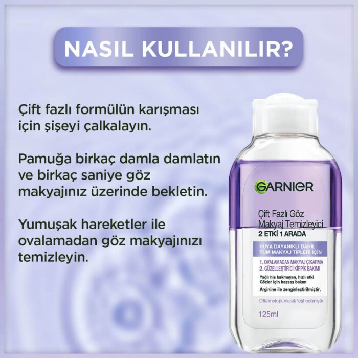 Garnier Skin 2in 1 Göz Makyaj Temizleyicisi 125 Ml - 5