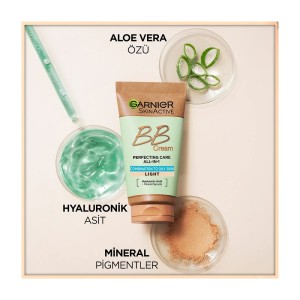 Garnier Skin Karma Yağlı Ciltler için Hyaluronik Aloe BB Krem Açık Ton 40 Ml - Thumbnail