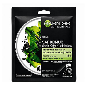 Garnier Skin Naturals Kömürlü Kağıt Yüz Maskesi Siyah Yosun - Garnier Cilt