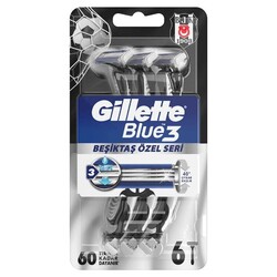 Gillette Blue 3 Beşiktaş Kullan At Tıraş Bıçağı 6'lı - Thumbnail