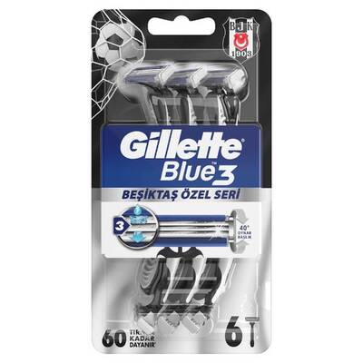 Gillette Blue 3 Beşiktaş Kullan At Tıraş Bıçağı 6'lı