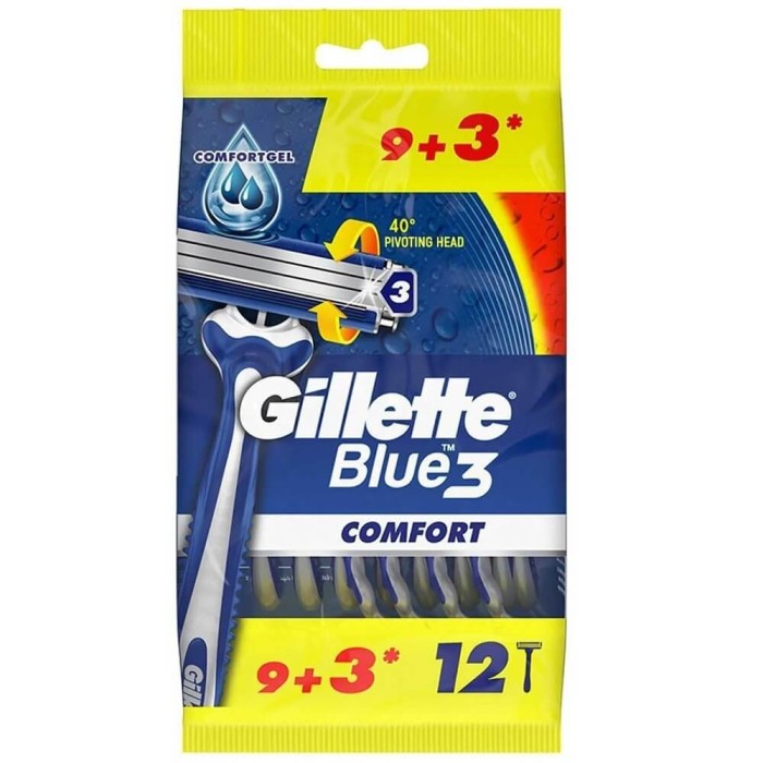 Gillette Blue 3 Comfort Kullan At Tıraş Bıçağı 9+3'lü
