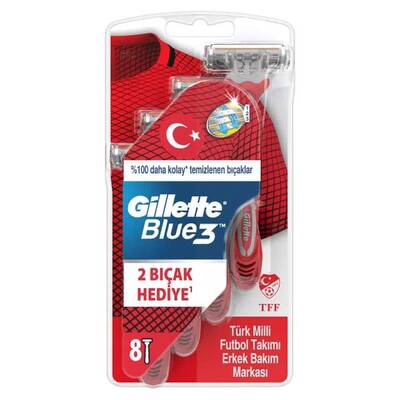 Gillette Blue 3 Milli Takım Özel Tıraş Bıçağı 8'li