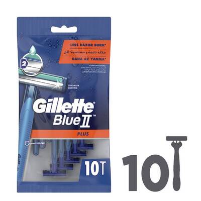Gillette Blue II Plus Kullan At Tıraş Bıçağı 10'lu