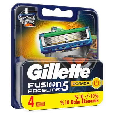 Gillette Fusion Proglide Power Yedek Tıraş Bıçağı 4'lü