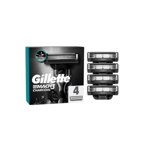 Gillette - Gillette Mach3 Charcoal Yedek Tıraş Bıçağı 4'lü