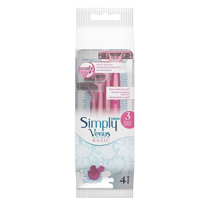 Gillette Simply Venus 3 Kullan At Tıraş Bıçağı 4'lü - 1