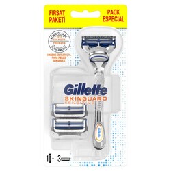 Gillette Skinguard Tıraş Makinesi + 3'lü Yedek Tıraş Bıçağı - Thumbnail