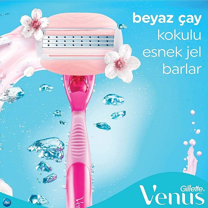 Gillette Venüs Comfortglide Spa Breeze Tıraş Makinesi + Yedek Tıraş Bıçağı 4'lü - 3