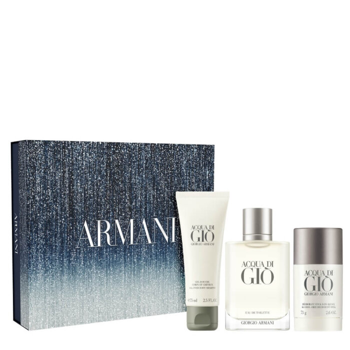 Giorgio Armani Acqua Di Gio Erkek Parfüm Edt 100 Ml+Shower Gel 75 Ml+Deodorant 75 Ml Set - 1