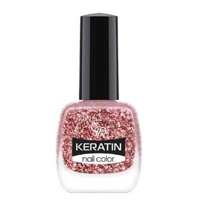 Golden Rose Keratin Nail Color Glitter No:408