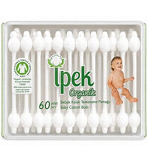 İpek Bebek Organik Kulak Temizleme Pamuğu 60'lı 