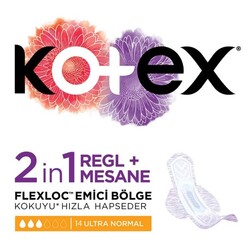 Kotex 2in 1 Regl ve Mesane Ultra Normal Ped 14'lü - Thumbnail