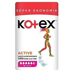 Kotex Active Süper Ekonomik Uzun 16'lı - Kotex