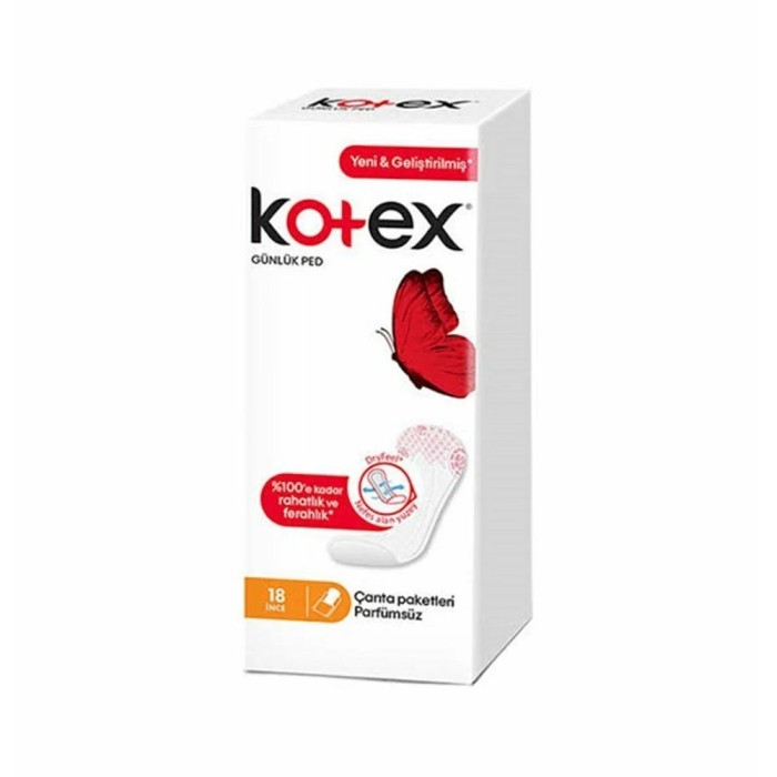 Kotex İnce Günlük Ped Parfümsüz 18'li