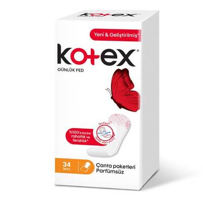 Kotex Lightdays Günlük Ped Eko Parfümsüz 34'lü