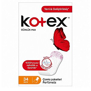 Kotex Lightdays Günlük Ped Eko Parfümsüz 34'lü - Kotex