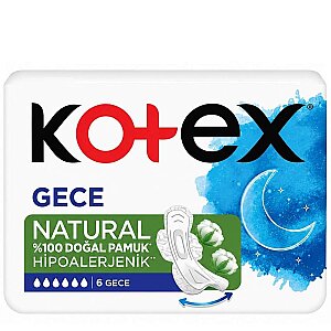 Kotex Natural Hijyenik Ped Ultra Single Gece 6'lı - Kotex