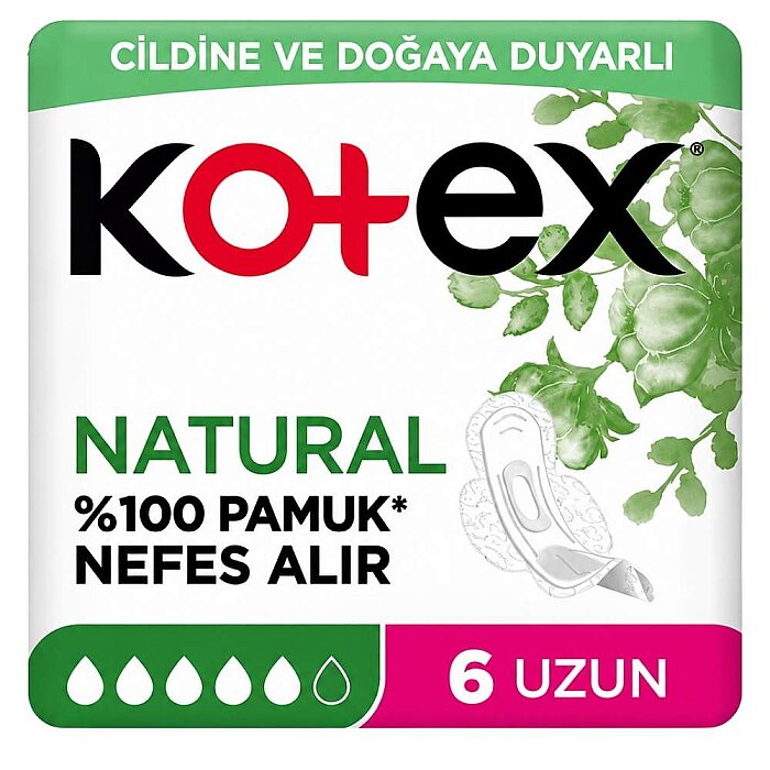 Kotex Natural Hijyenik Ped Ultra Uzun 6'lı - 1