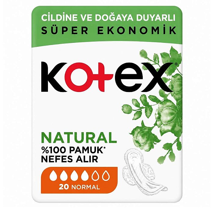 Kotex Natural Ultra Quadro Normal 20'li - 1