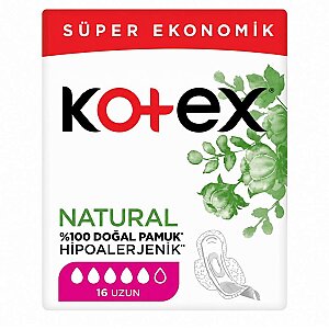 Kotex Natural Ultra Quadro Uzun 16'lı - Kotex