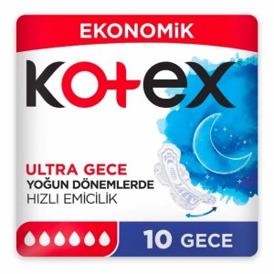 Kotex - Kotex Ultra Double Kanatlı Gece 10'lu