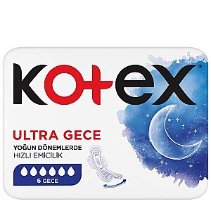 Kotex Ultra Kanatlı Gece 6'lı - Kotex