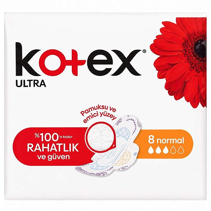 Kotex Ultra Kanatlı Normal 8'li - 1