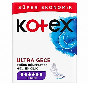 Kotex Ultra Quadro Gece 16'lı - Kotex