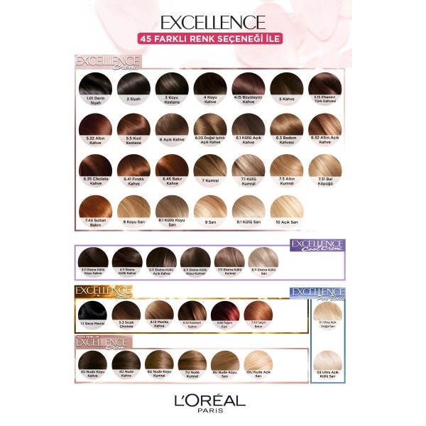 L'Oréal Paris Excellence Cool Creme 4.11 Ekstra Küllü Kahve Saç Boyası