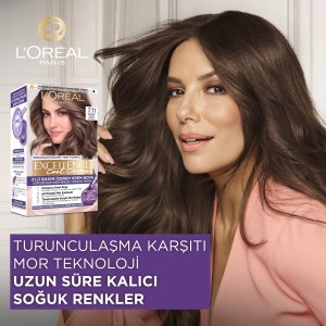 L'Oréal Paris Excellence Cool Creme 7.11 Ekstra Küllü Kumral Saç Boyası - Thumbnail