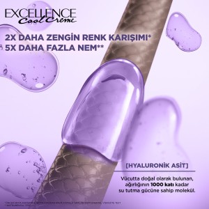 L'Oréal Paris Excellence Cool Creme 7.11 Ekstra Küllü Kumral Saç Boyası - Thumbnail