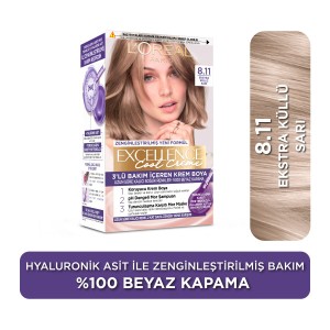 L'Oréal Paris Excellence Cool Creme 8.11 Ekstra Küllü Sarı Saç Boyası - Thumbnail