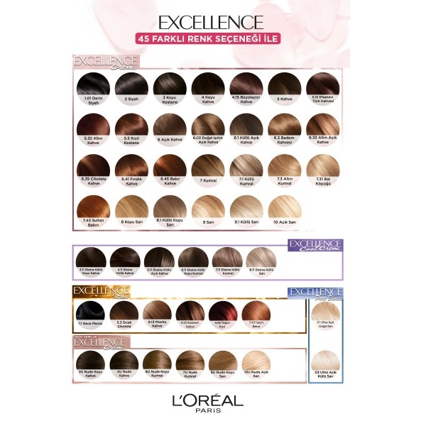 L'Oréal Paris Excellence Cool Creme 3.11 Ekstra Küllü Koyu Kahve Saç Boyası