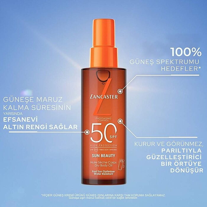 Lancaster Sun Beauty Satin Dry Oil Spf50 150 Ml - 3