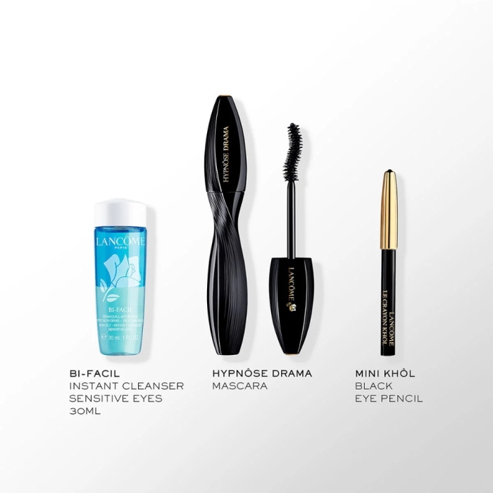 Lancome Hypnose Drama Mascara+Mini Khol Eye Pencil+Bi Facil 30 Ml Set - 2