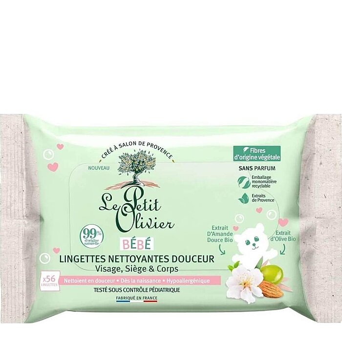 Le Petit Olivier Baby Gentle Cleansing Wipes 56'lı - 1