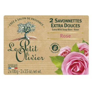 Le Petit Olivier Rose Traditionnal Soaps 2x100 Gr - Thumbnail