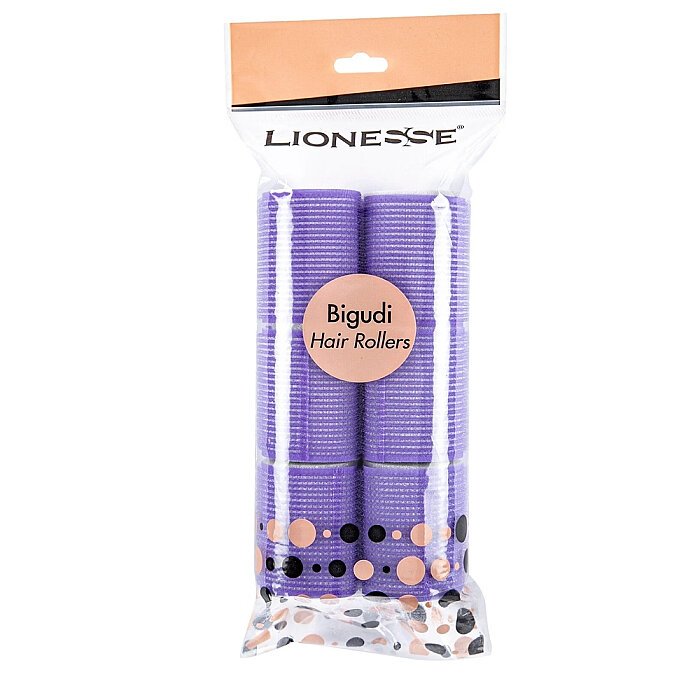 Lionesse Bigudi 1114 Süngerli Mor 6'lı Paket - 2