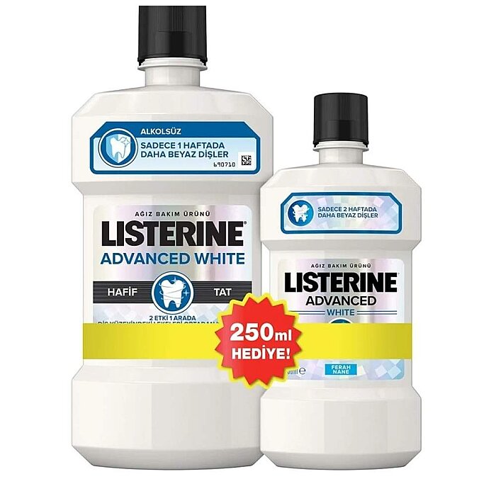 Listerine Advanced White Ağız Suyu 500 Ml + 250 Ml Set - 1