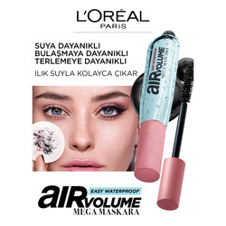 L'Oréal Paris Air Volume Mega Easy Waterproof Mascara Black - Thumbnail