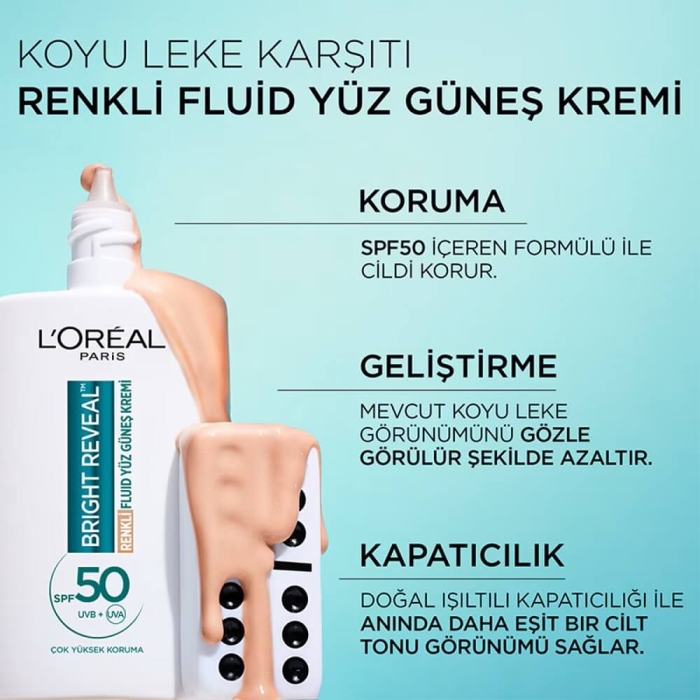 L'Oréal Paris Bright Reveal Niacinamide UV Medium Güneş Kremi 50 Ml - 4